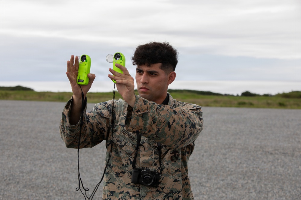 3rd Landing Support Battalion Marines Conduct Airborne, Air Delivery, and Night Operation Training on Ie Shima, Okinawa
