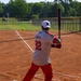 U.S. Army soldiers play softball during Week of the Eagle
