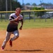 U.S. Army soldiers play softball during Week of the Eagles