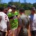 U.S. Army soldiers play softball during Week of the Eagles