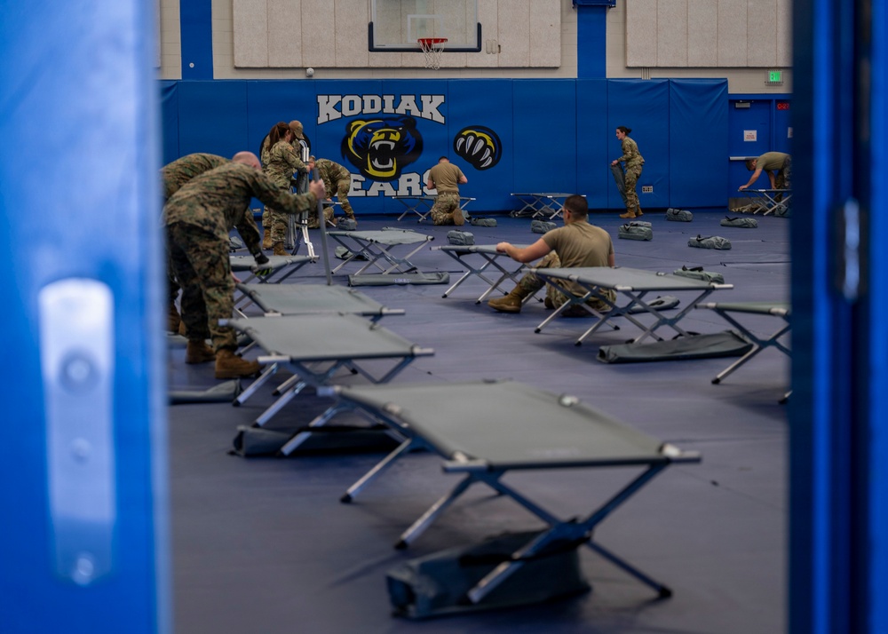 Kodiak Arctic Care Team prepares beddown site