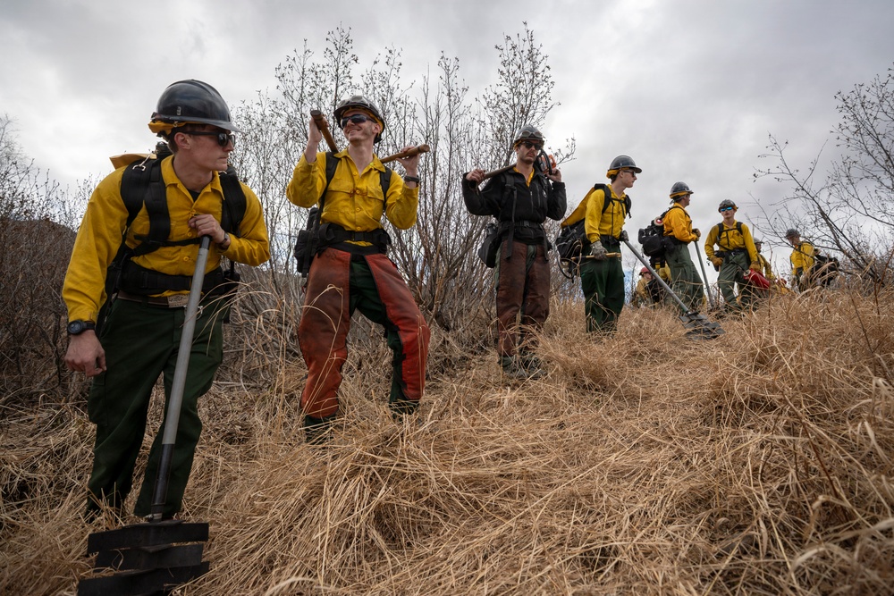 Alaska Air National Guard, Air Force, and State of Alaska Division of Forestry and Fire Protection firefighters team up during controlled burns