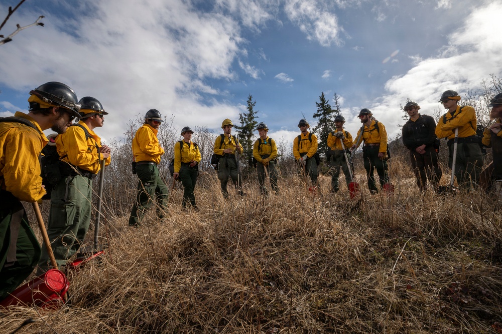 Alaska Air National Guard, Air Force, and State of Alaska Division of Forestry and Fire Protection firefighters team up during controlled burns