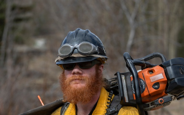 Alaska Air National Guard, Air Force, and State of Alaska Division of Forestry and Fire Protection firefighters team up during controlled burns