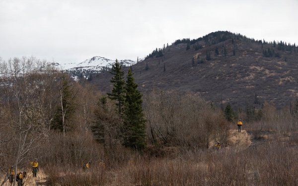 Alaska Air National Guard, Air Force, and State of Alaska Division of Forestry and Fire Protection firefighters team up during controlled burns