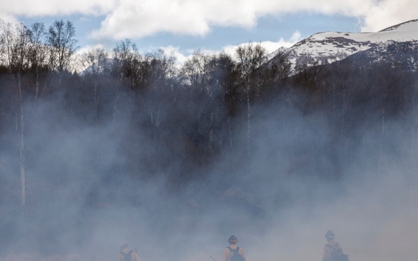 Alaska Air National Guard, Air Force, and State of Alaska Division of Forestry and Fire Protection firefighters team up during controlled burns