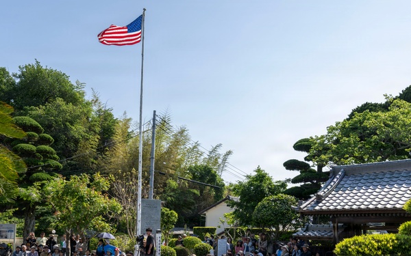 U.S. 7th Fleet Band performs at Gyokusenji Temple in Shimoda, Japan during 87th annual Black Ship Festival