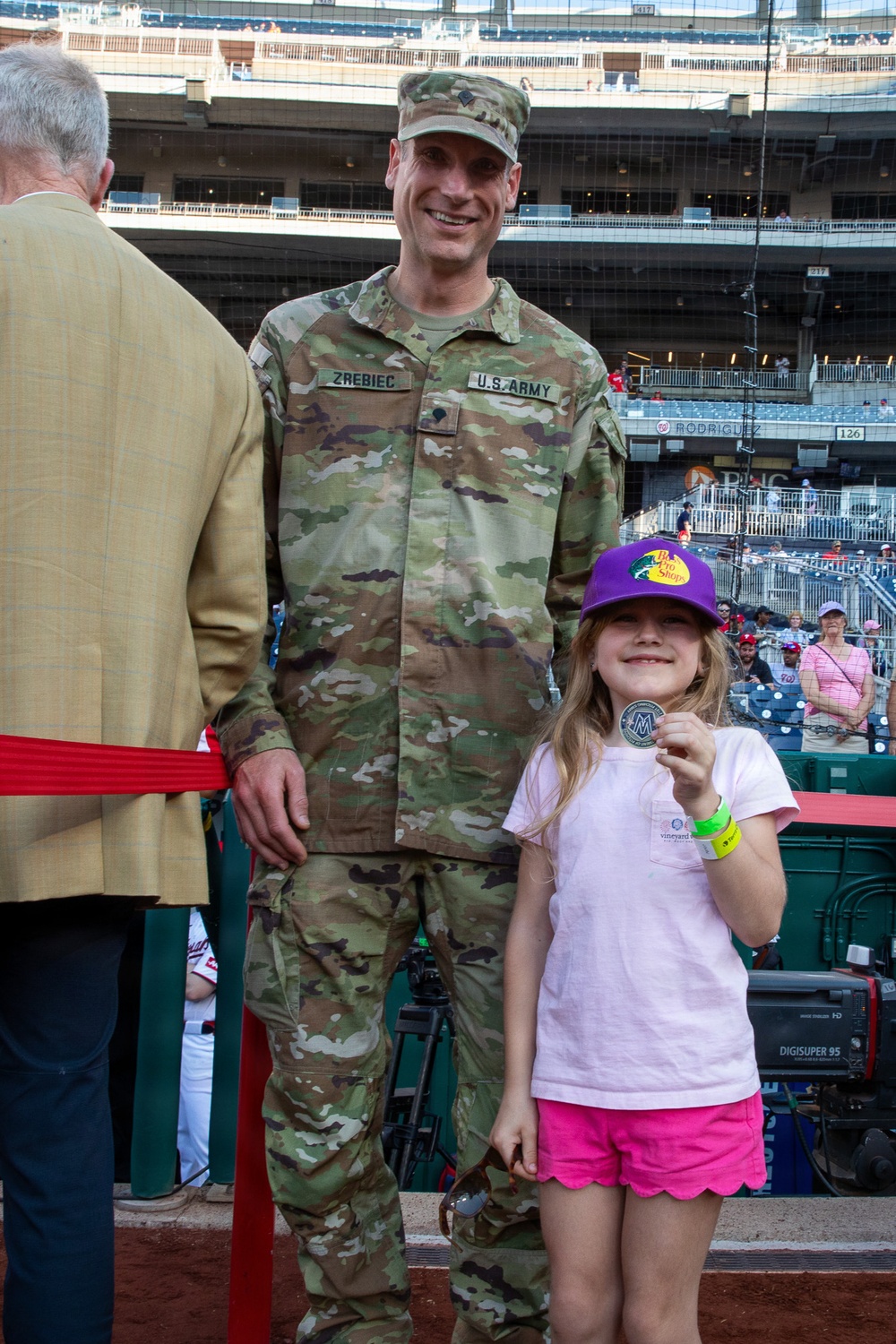 Staff Sgt. Andrew Wolfe Throws First Pitch at Washington Nationals National Guard Appreciation Game