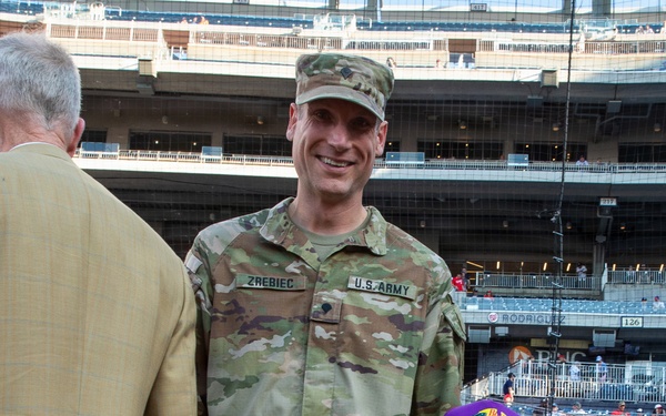 Staff Sgt. Andrew Wolfe Throws First Pitch at Washington Nationals National Guard Appreciation Game