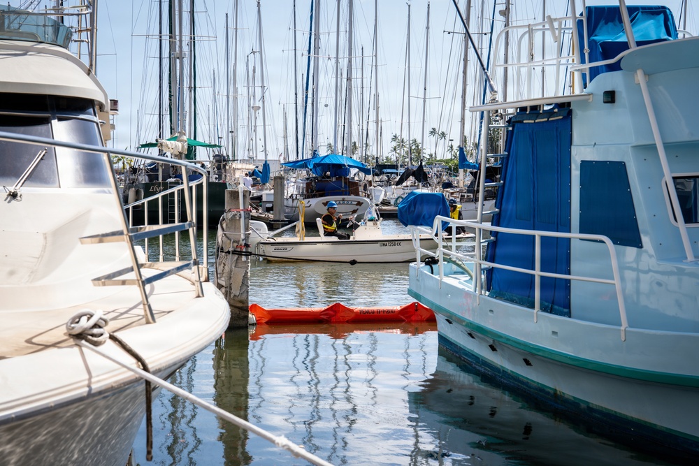 Coast Guard, partners respond to oil spill at Ala Wai Harbor