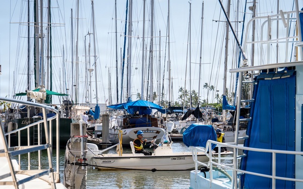 Coast Guard, partners respond to oil spill at Ala Wai Harbor