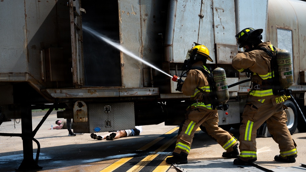 Osan Airmen respond to simulated aircraft crash