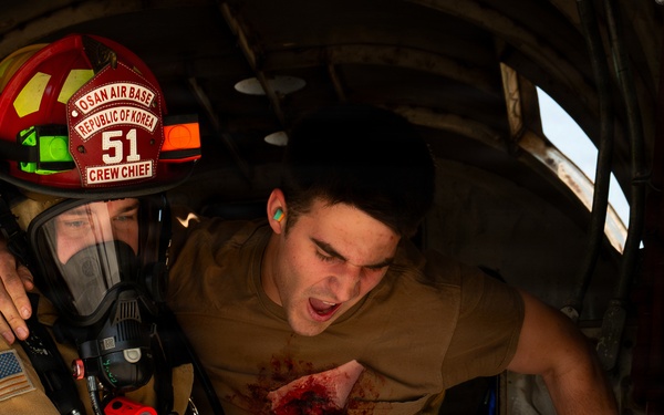 Osan Airmen respond to simulated aircraft crash