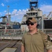MN1 Merrick Ziegenbein operates aboard the Spanish Multi-Purpose Ship ESPS Cartagena during ESP MINEX-26