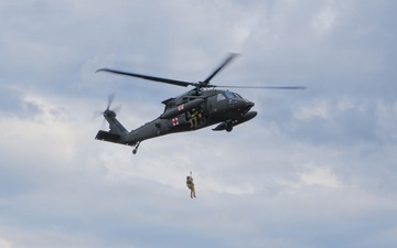 1-214 GSAB 12th CAB Conducts Casualty Hoist Training at Saber Strike 26