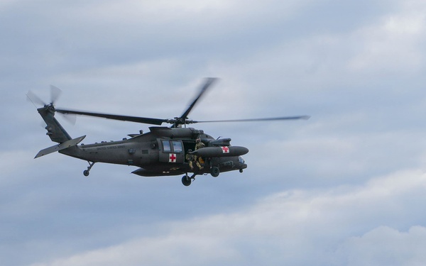 1-214 GSAB 12th CAB Conducts Casualty Hoist Training at Saber Strike 26