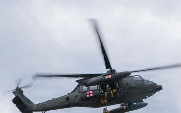 1-214 GSAB 12th CAB Conducts Casualty Hoist Training at Saber Strike 26
