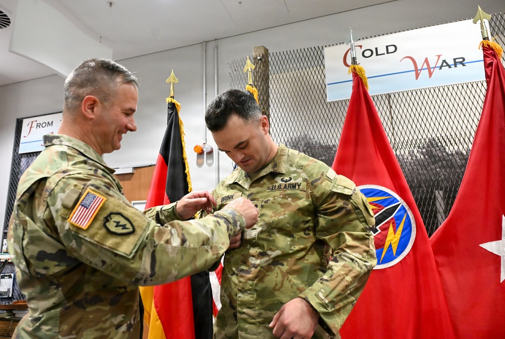 Secretary of the Army Promotes Samuel Brink to Rank of Captain