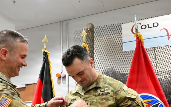 Secretary of the Army Promotes Samuel Brink to Rank of Captain