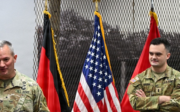 Secretary of the Army Promotes Samuel Brink to Rank of Captain
