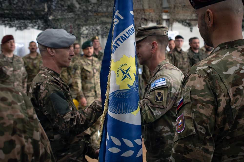 KFOR RC-E Non-Kinetic Battalion conducts change of command ceremony
