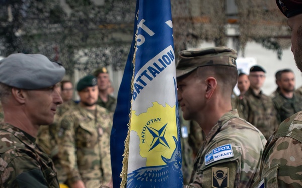 KFOR RC-E Non-Kinetic Battalion conducts change of command ceremony