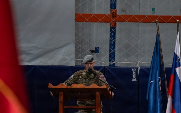 KFOR RC-E Non-Kinetic Battalion conducts change of command ceremony