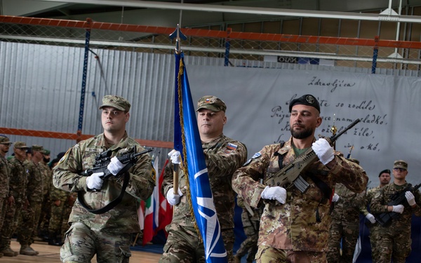KFOR RC-E Non-Kinetic Battalion conducts change of command ceremony