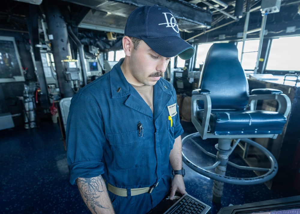 On watch aboard USS Donald Cook