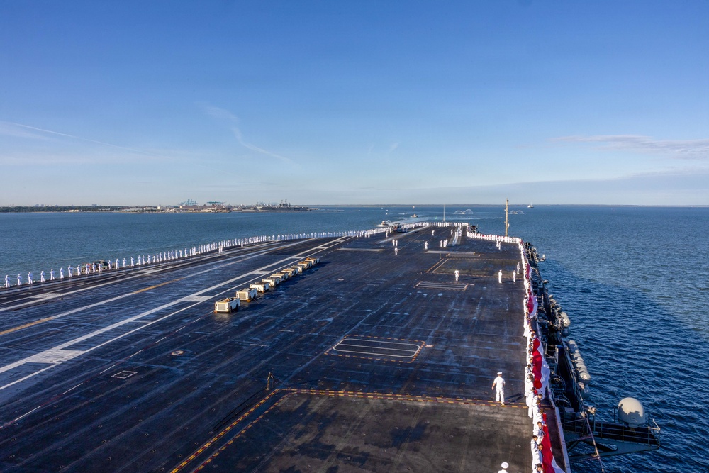 USS Gerald R. Ford (CVN 78) returns from 11-month Deployment
