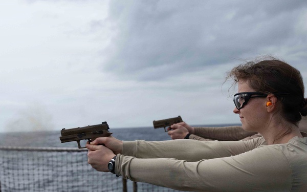 USS Pinckney Conducts an M18 Live-Fire Exercise