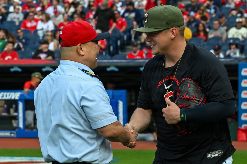 Coast Guard participates at Cleveland Guardians Armed Forces Day 2026