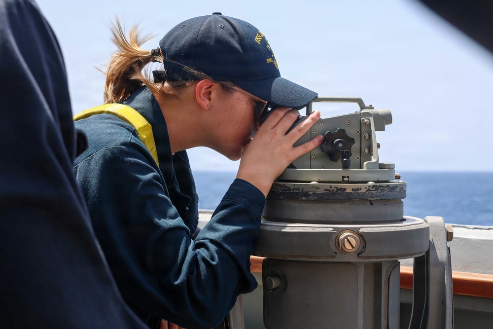 John Finn Conducts A Replenishment-At-Sea