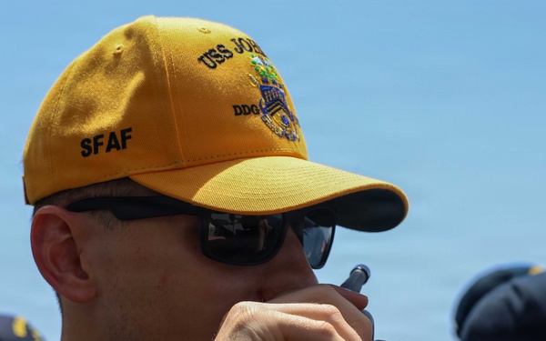 John Finn Conducts A Replenishment-At-Sea