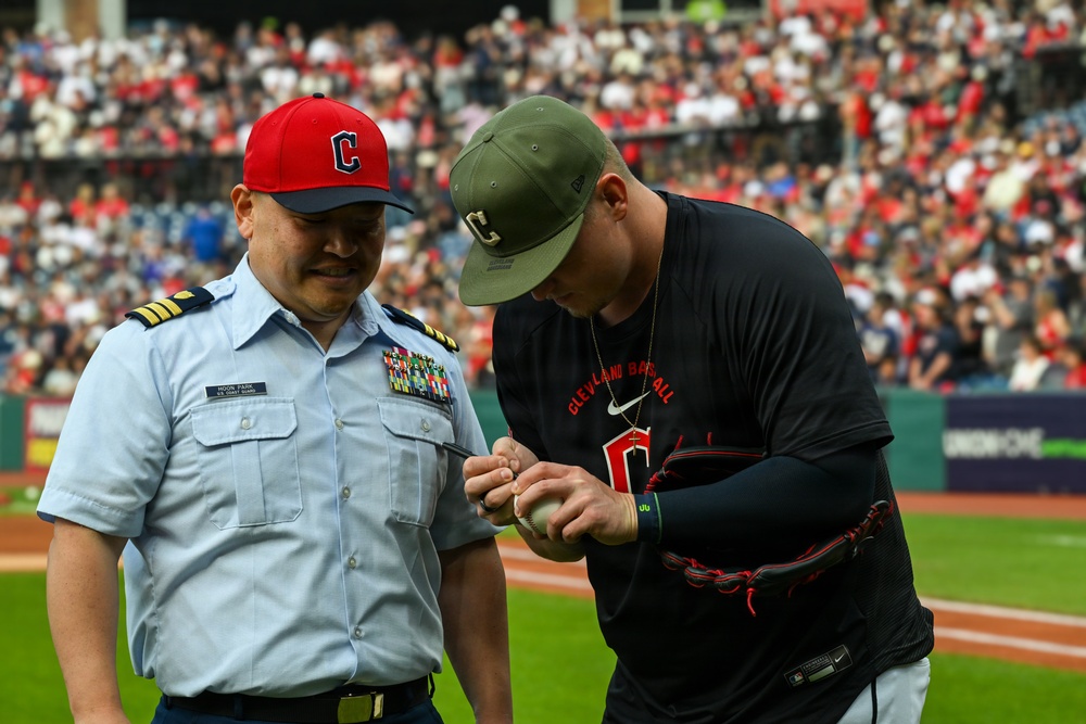 Coast Guard participates at Cleveland Guardians Armed Forces Day 2026