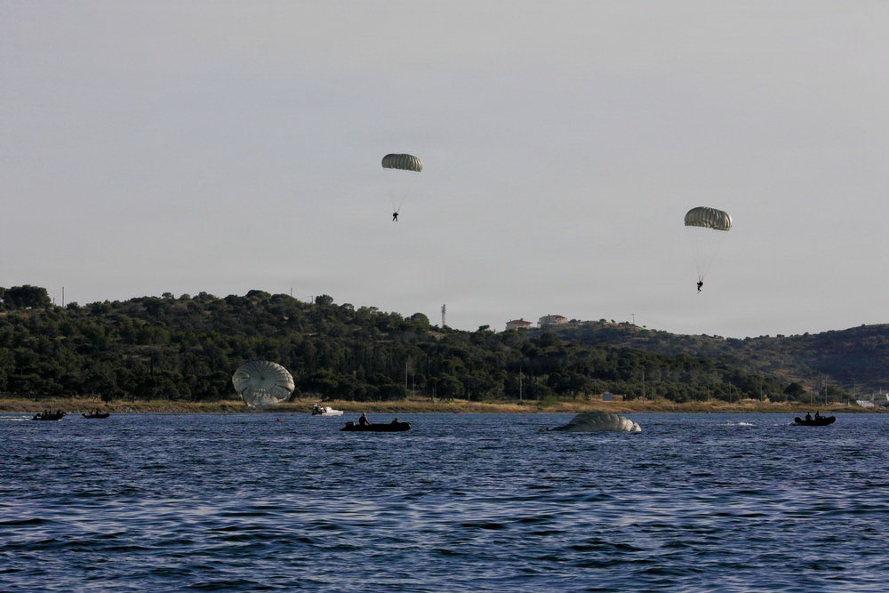 NATO SOF descend from the sky