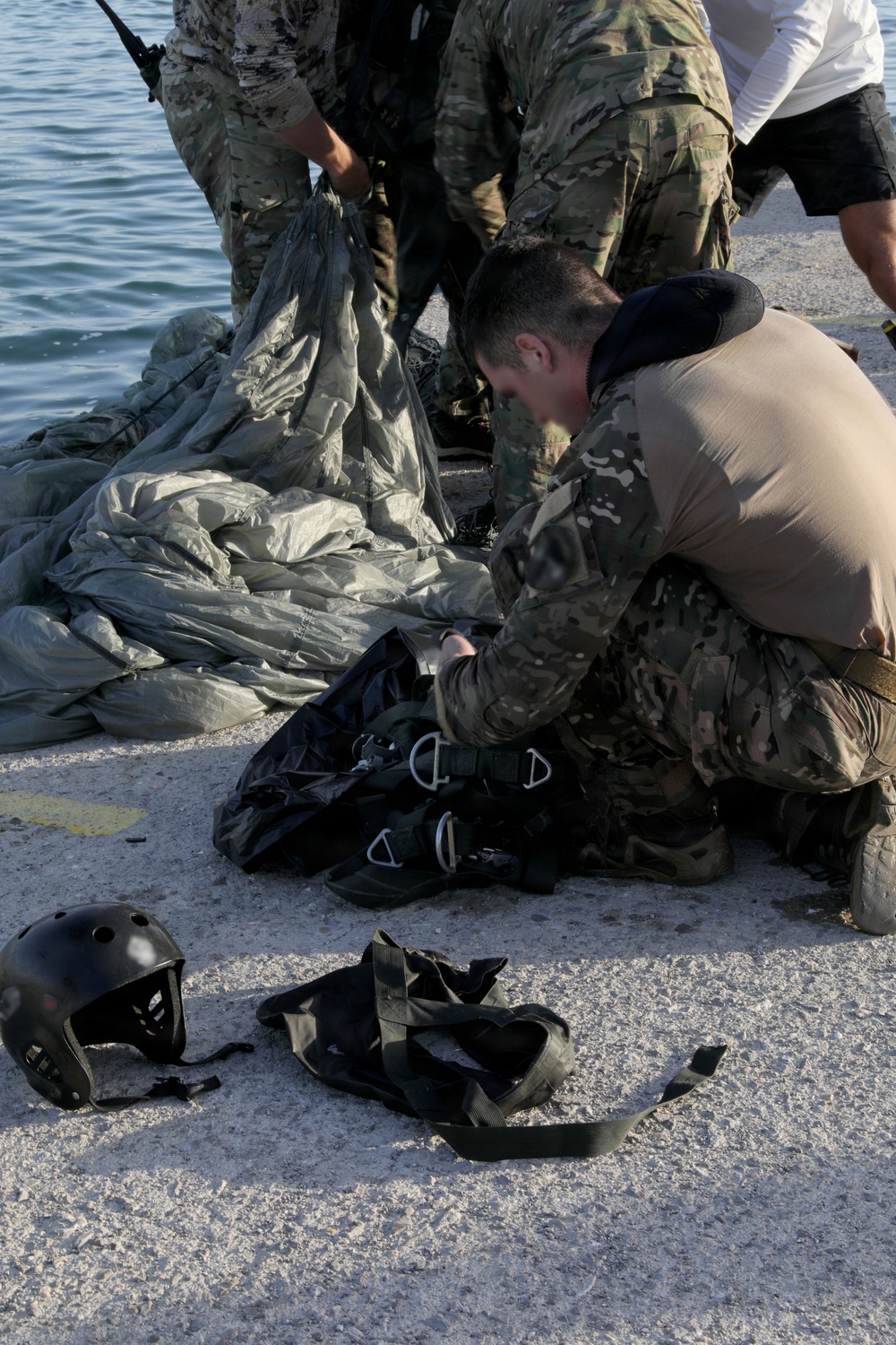 NATO SOF descend from the sky