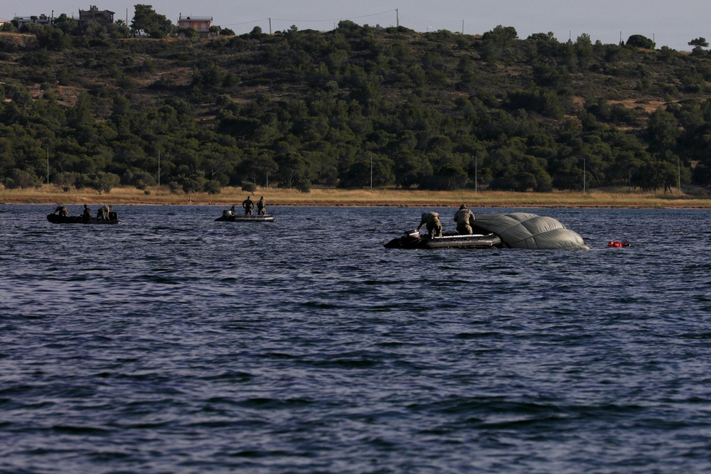 NATO SOF descend from the sky