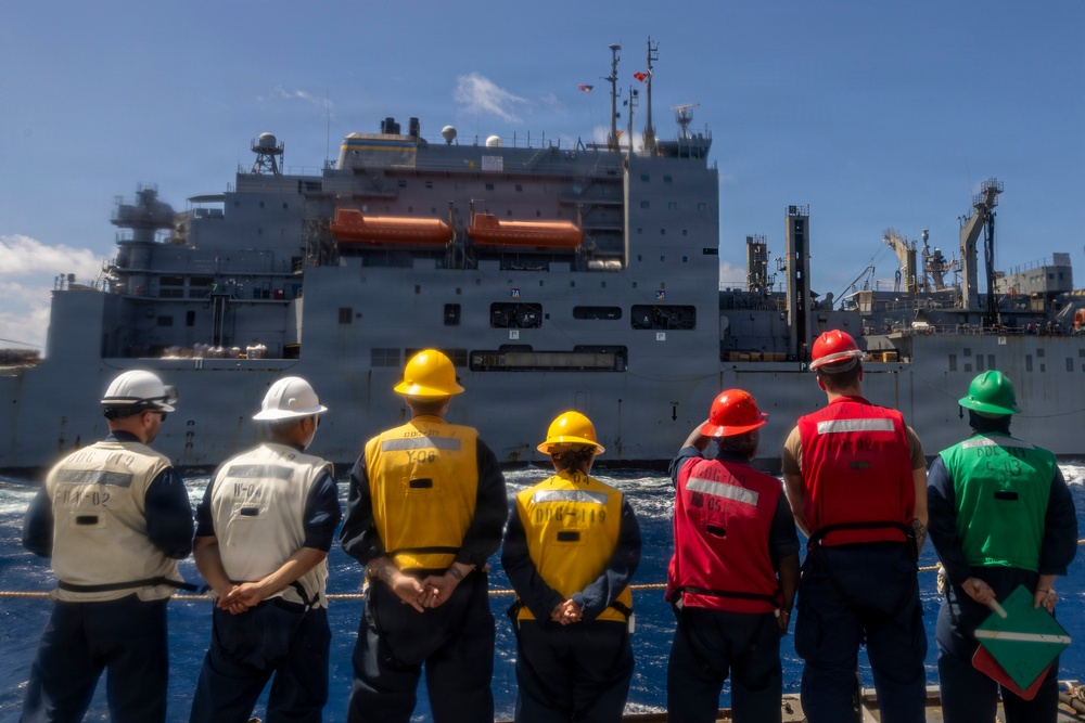 USS Delbert D. Black Conducts a Replenishment-at-Sea