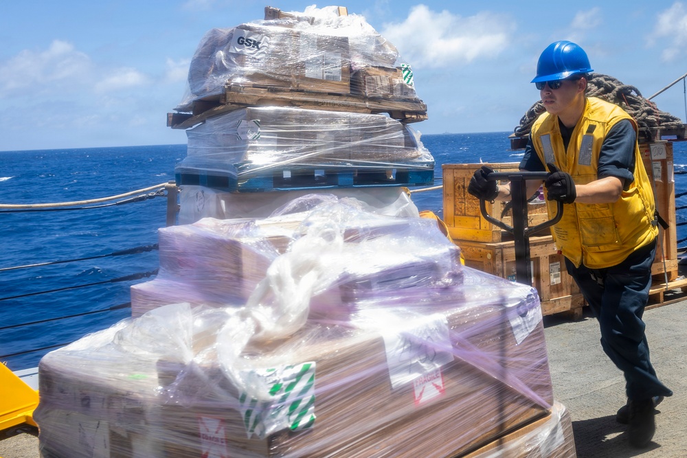 USS Delbert D. Black Conducts a Replenishment-at-Sea