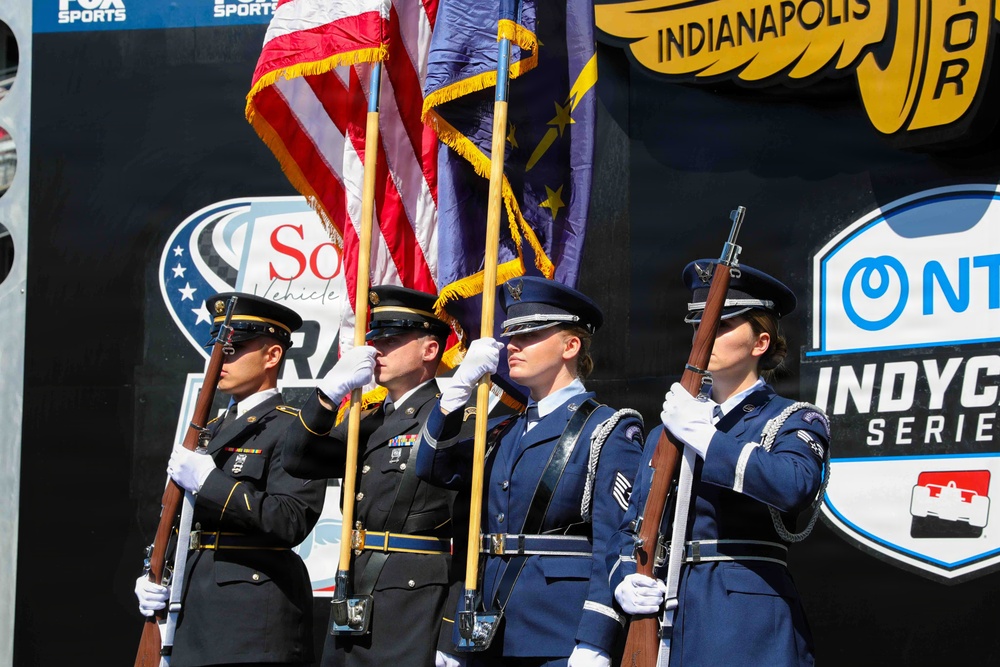 Indiana National Guard at Sonsio Grand Prix Opening Ceremonies