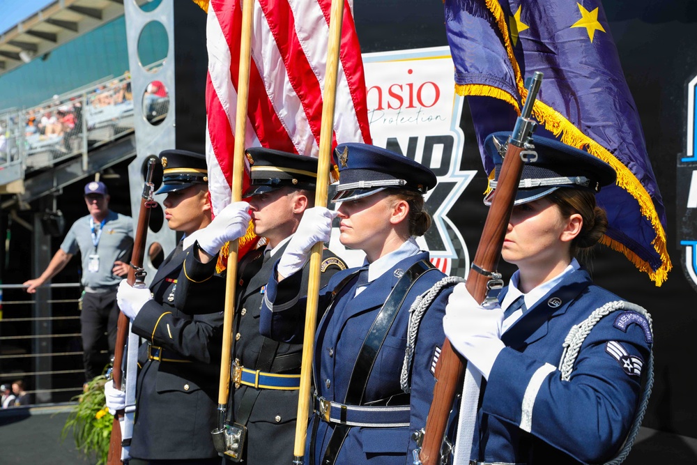 Indiana National Guard at Sonsio Grand Prix Opening Ceremonies