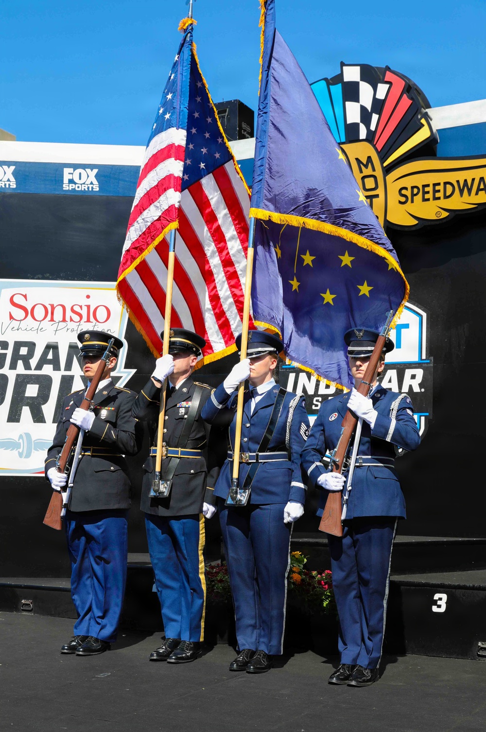 Indiana National Guard at Sonsio Grand Prix Opening Ceremonies