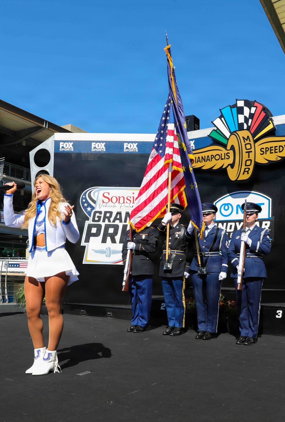 Indiana National Guard at Sonsio Grand Prix Opening Ceremonies