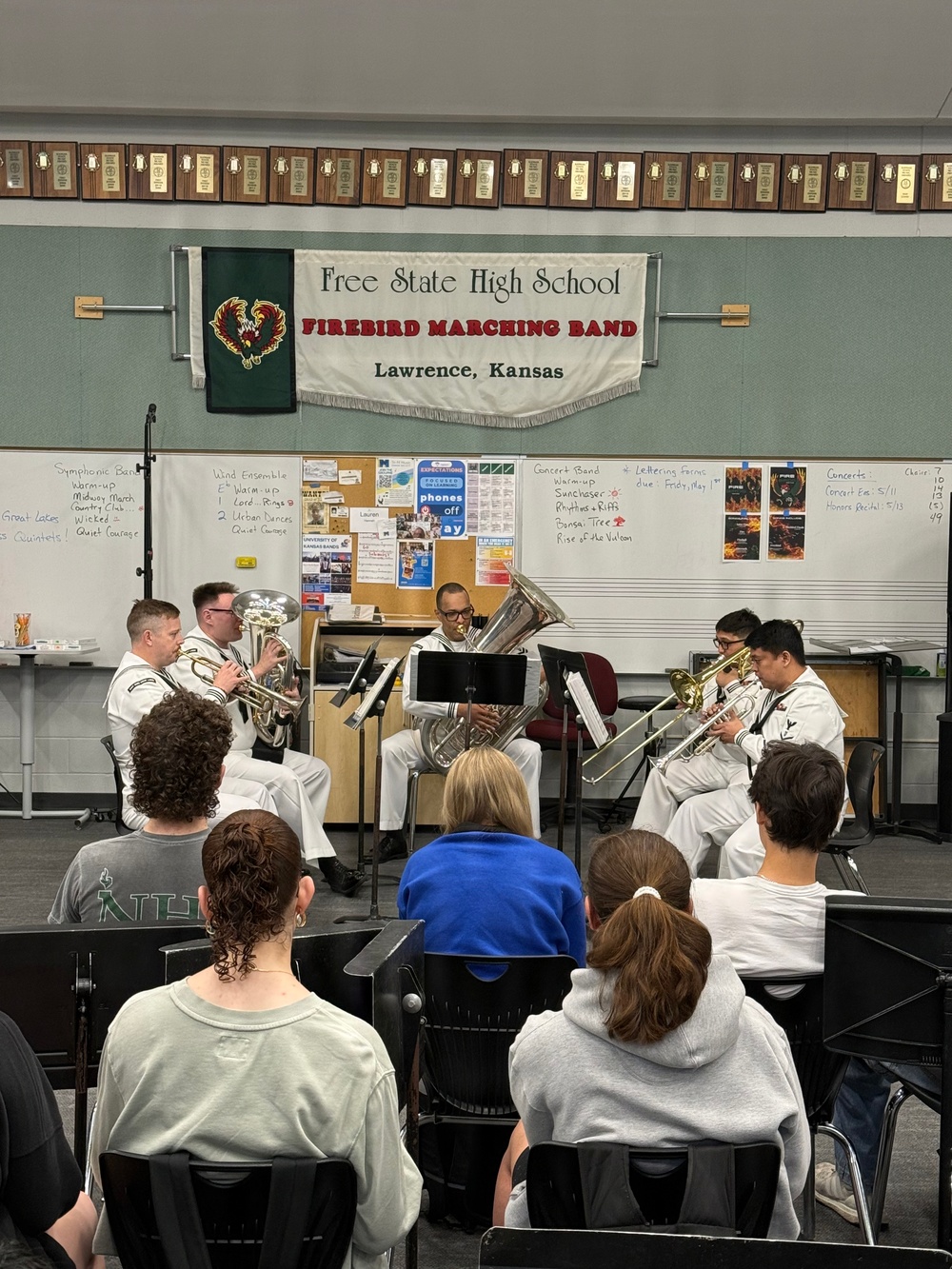 Members of Navy Band Great Lakes Celebrate America 250 with Local Schools in Kansas