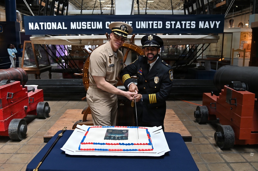 CNIC Force Protection Director and NDW Chief of Police Cut Ceremonial Cake
