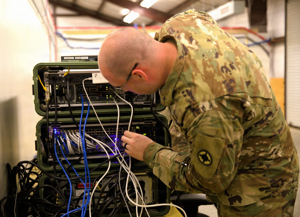 Sgt. Lawrence Shaffer, 184th ESC, Mississippi Army National Guard, Conducts JBC-P System Training at Camp Shelby