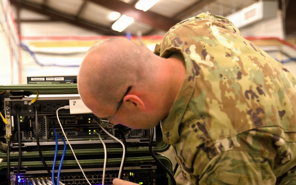 Sgt. Lawrence Shaffer, 184th ESC, Mississippi Army National Guard, Conducts JBC-P System Training at Camp Shelby