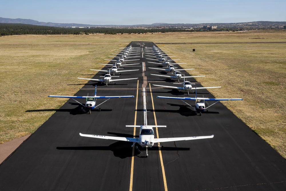 557th Flying Training Squadron conducts Elephant Walk at Davis Airfield