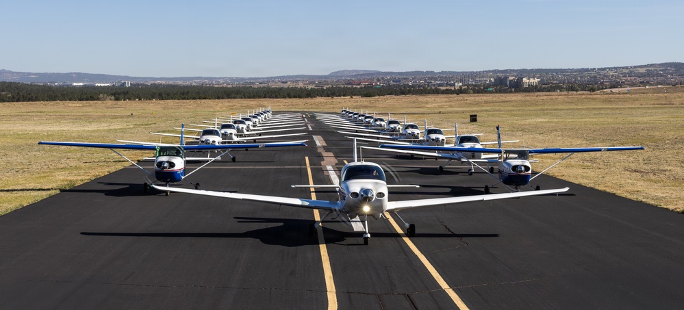 557th Flying Training Squadron conducts Elephant Walk at Davis Airfield